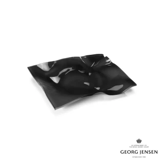 【Georg Jensen 喬治傑生】Verner Panton 系列 托盤-黑色(黑色玻璃 托盤)
