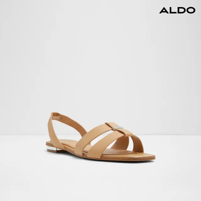 【ALDO】BALERA-簡約舒適一字帶平底涼鞋-女鞋(淺棕色)