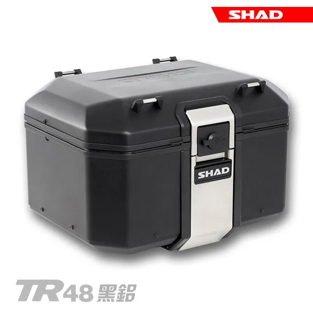 【SHAD】機車用 可攜快拆行旅-強化鋁箱-霧黑版(原廠公司貨 TR48-B 黑鋁版-不含底座)