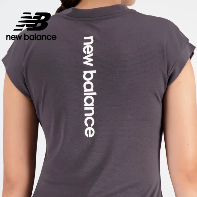 【NEW BALANCE】NB 涼感降溫雙向透氣面料機能短袖上衣_女性_墨灰色_WT23277ACK(美版 版型偏大)