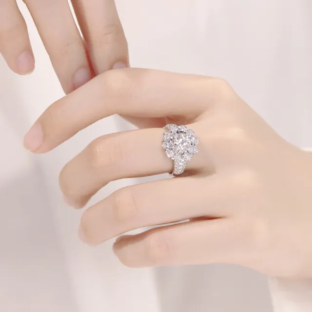 【King Star】GIA 一克拉 Dcolor 18K金 鑽石戒指 幸福(3克拉視覺效果)