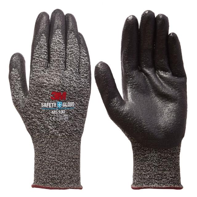 【3M】耐用型/多用途DIY手套-MS100/灰M/5雙入(防滑耐磨)