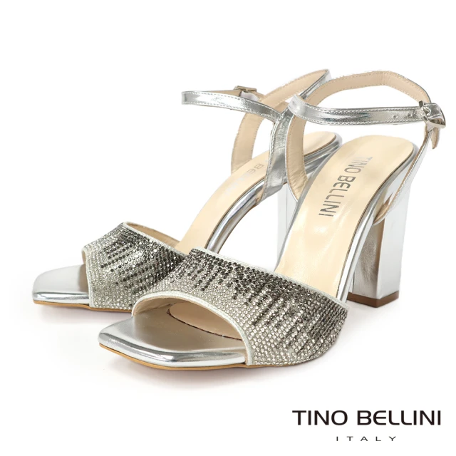 TINO BELLINI 貝里尼TINO BELLINI 貝里尼 義大利進口星空閃鑽高跟涼鞋FSMT030(銀色)