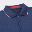【ROBERTA 諾貝達】男裝 環保機能短袖POLO衫-深藍(環保素材)