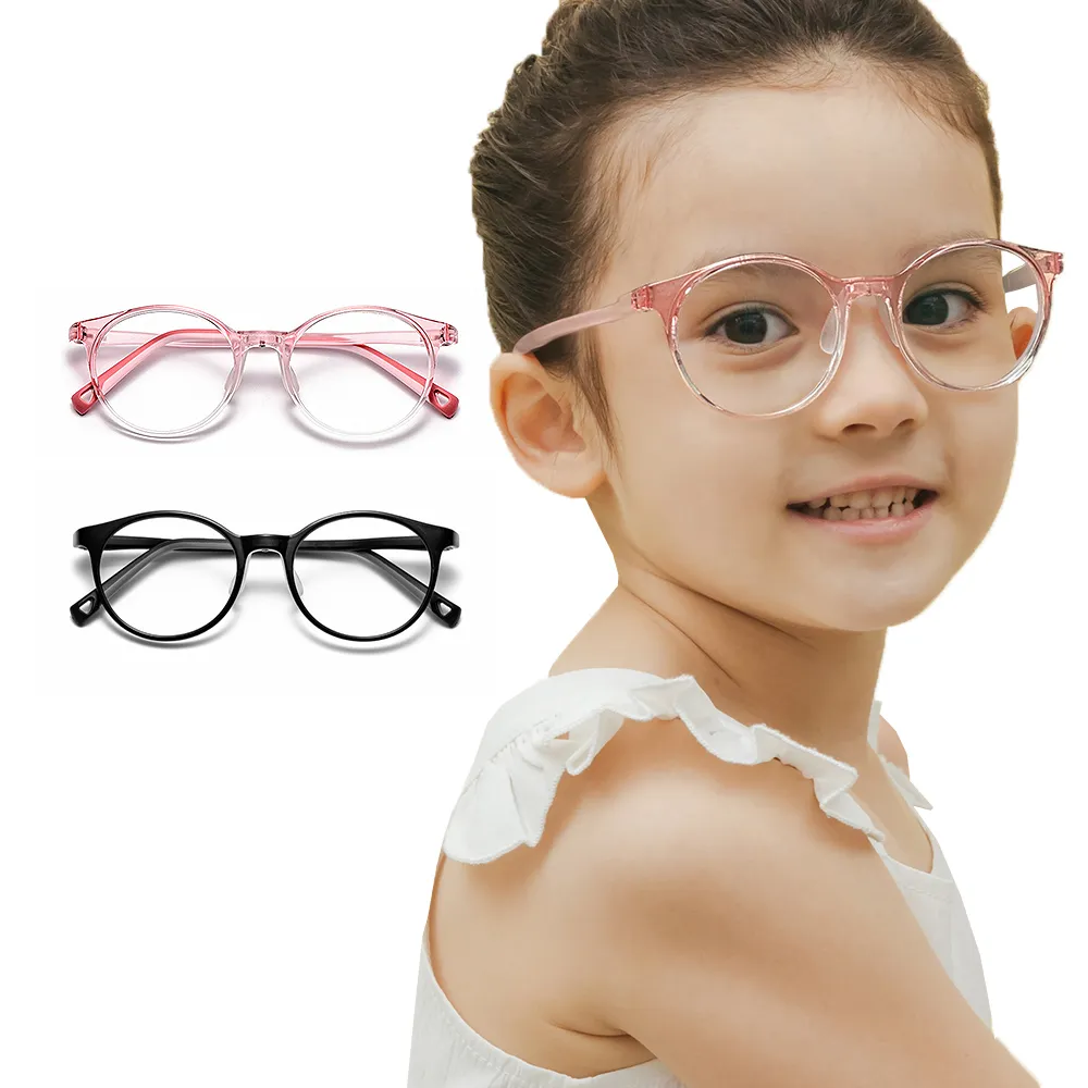 【ALEGANT】輕量PPSU材質抗壓柔韌彈性圓框UV400兒童光學濾藍光眼鏡(獨家奶瓶材質/穩固結構)