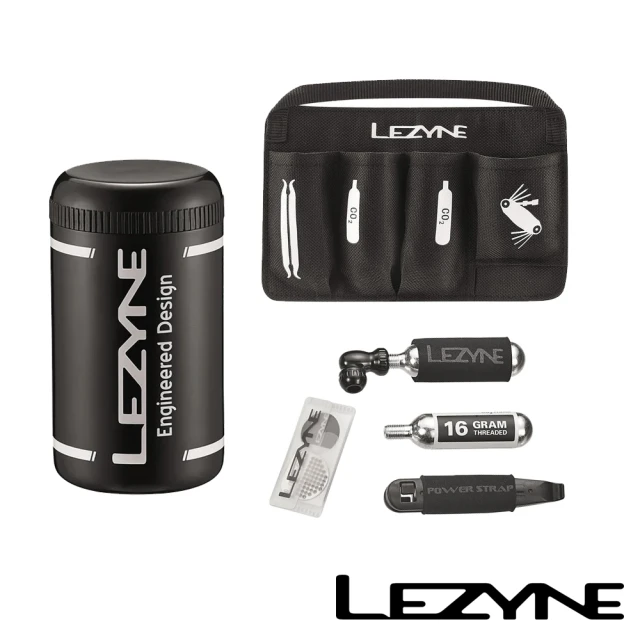 LEZYNE 工具罐組 附CO2鋼瓶+挖胎棒+補胎片 FLO