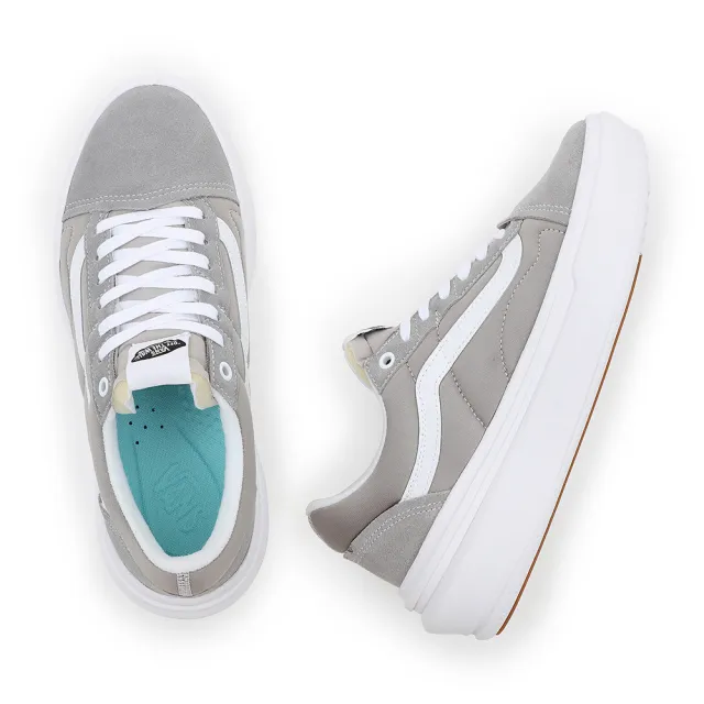 【VANS 官方旗艦】Old Skool Overt CC 男女款淺灰色滑板鞋/休閒鞋