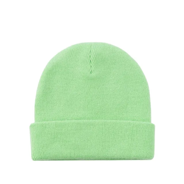 【Dickies】男女款靜逸綠品牌Logo織標保暖針織毛帽｜DK012233F92