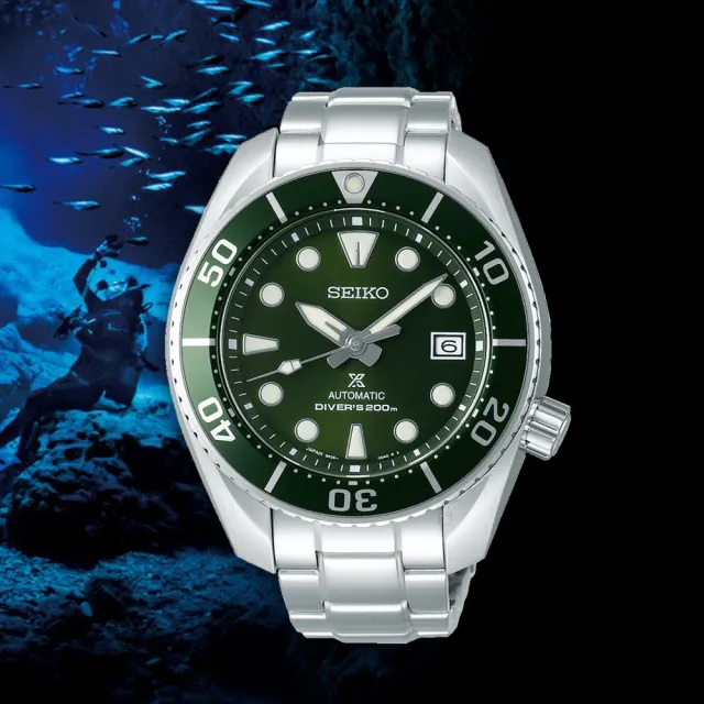 【SEIKO 精工】PROSPEX系列相撲廣告款潛水機械錶   母親節(綠 6R35-00A0G SPB103J1)