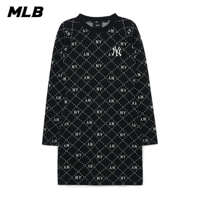 【MLB】連身裙 長版上衣 MONOGRAM系列 紐約洋基隊(3FOPM0334-50BKS)