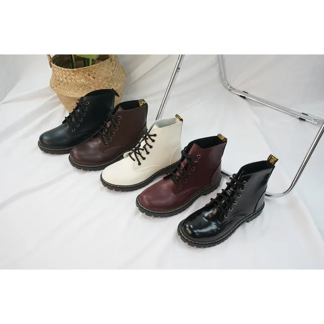 【Material瑪特麗歐】女鞋 短靴 馬丁靴 中長靴 加大尺碼高質感綁帶短靴 TG7704(短靴)