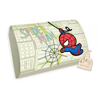 【享夢城堡】MIT卡通記憶午安枕30x20cm(MARVEL蜘蛛人SpiderMan 網羅天際-米綠)
