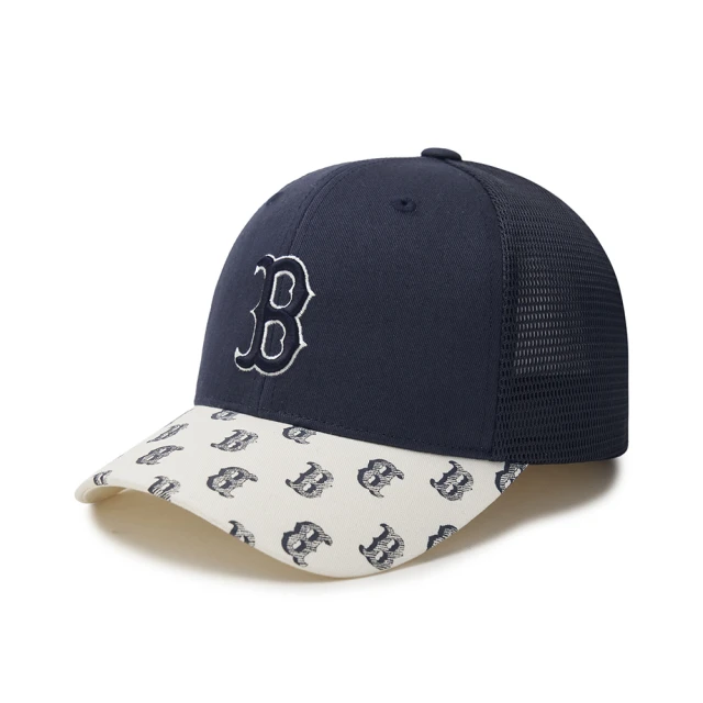 MLBMLB 童裝 可調式棒球帽 童帽 MONOGRAM系列 波士頓紅襪隊(7ACPM0143-43NYD)