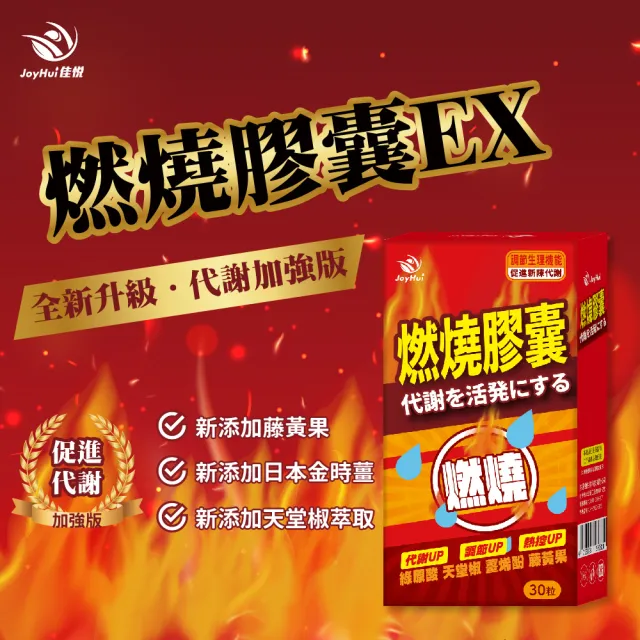 【JoyHui佳悅】防彈燃燒代謝膠囊x1盒(30粒/盒；含非洲芒果籽+藤黃果)