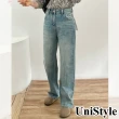 【UniStyle】直筒牛仔長褲 韓版顯瘦拖地休閒褲 女 UP8507(藍)