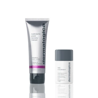 【dermalogica 德卡】多重維他命再生面膜75ml+精微亮顏素13g MOMO獨家(無瑕細緻/抗黃透亮/德美樂嘉)