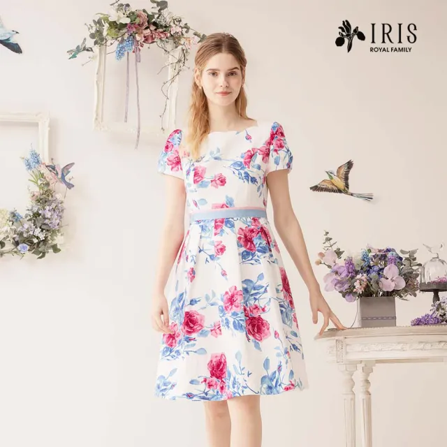 【IRIS 艾莉詩】綺麗花園印花洋裝-2色(42602)