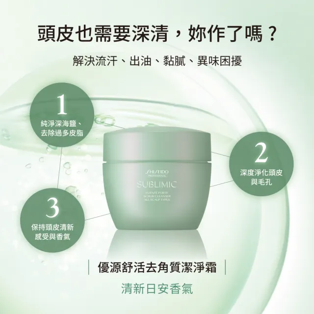 【SHISEIDO PROFESSIONAL 資生堂專業美髮】優源舒活旅行組(洗髮露50ml+淨化精華30ml+去角質霜60g)