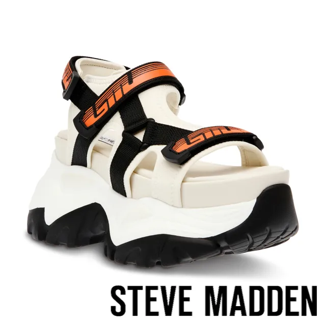 【steve madden】VENGEFUL 厚底休閒涼鞋(白色)