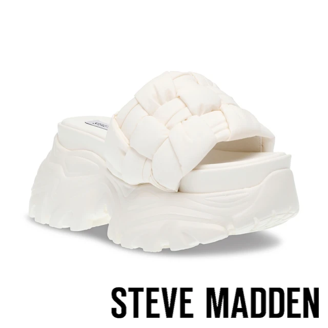 【STEVE MADDEN】VANISHER 雲朵厚底拖鞋(白色)