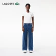 【LACOSTE】女裝-彈性牛仔寬褲(中藍色)