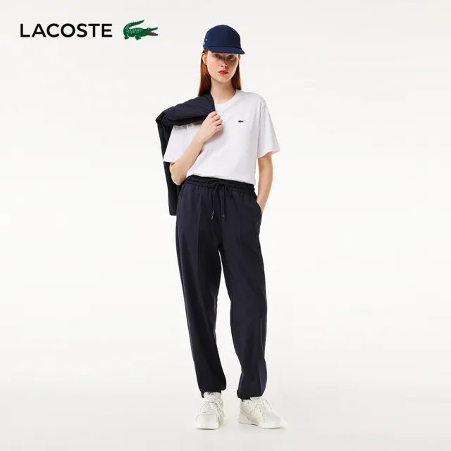 【LACOSTE】女裝-寬鬆版型輕質素色短袖T恤(白色)