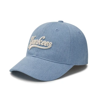 【MLB】牛仔丹寧可調式軟頂棒球帽 Varsity系列 紐約洋基隊(3ACPVD14N-50BLL)