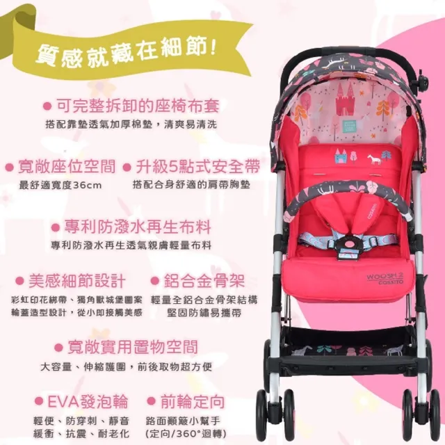 【HTGC】可登機 輕量秒收 單手折疊 嬰兒推車嬰兒車/單腳剎車/170度平躺/推車/手推車/娃娃車 獨角獸