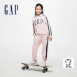 【GAP】女童裝 Logo圓領長袖長褲家居套裝-粉紅色(890209)