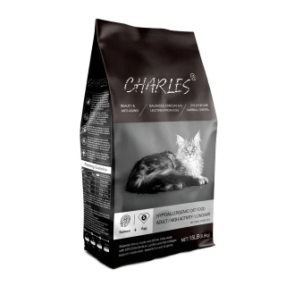【CHARLES】查爾斯低敏貓糧 6.8kg 活力成貓 能量貓 鮭魚+雙鮮凍乾(成貓 老貓 熟齡貓 貓飼料 寵物飼料)
