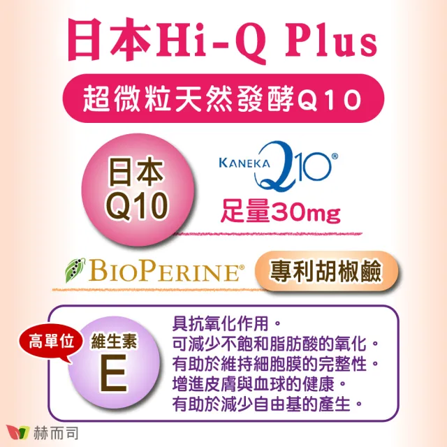 【赫而司】日本天然Q10*1罐(共100顆超微粒98%高純度Q10輔酵素+胡椒鹼+維生素E抗氧化促進新陳代謝)