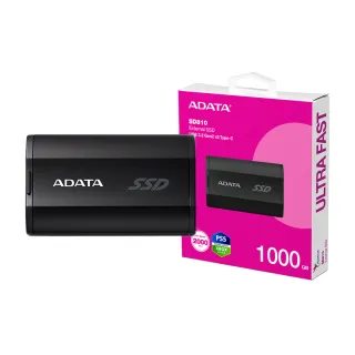 【ADATA 威剛】SD810 1000GB 外接式固態硬碟SSD(黑色 / SD810-1000G-CBK)