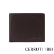 【Cerruti 1881】義大利頂級小牛皮8卡短夾皮夾 CEPU05709M(咖啡色 贈禮盒提袋)