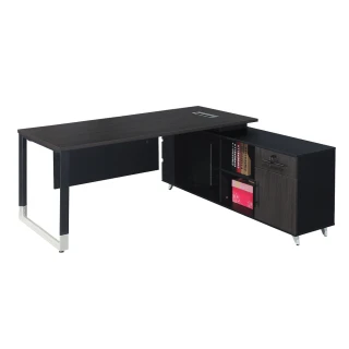 【A FACTORY 傢俱工場】伯格 黑色 6尺L型辦公桌