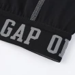 【GAP】女裝 Logo印花圓領長袖T恤 GapFit系列-黑色(876159)