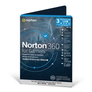 【Norton 諾頓】360電競版-3台裝置1年