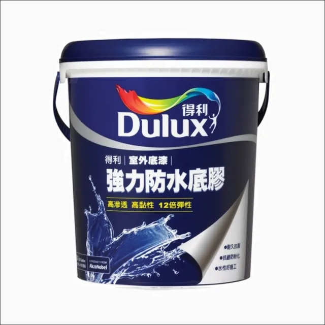 【得利】組合倍剋漏屋頂隔熱防水漆冰雪白含兩桶10L+一桶3.6L+一桶底膠
