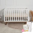 【Lebaby 樂寶貝】Denmark丹麥三合一嬰兒床+高密度支撐棉床墊＋保潔床包(嬰兒床/成長床/美式小沙發)