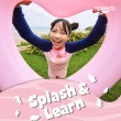 【SPEEDO】女孩 長袖防曬上衣Splash ＆ Learn(粉/藍)