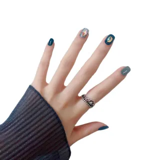 【Paula’s Nail 寶拉美甲】藍色馬卡龍 凝膠指甲貼片(指甲貼片 光療甲片 美甲貼片)