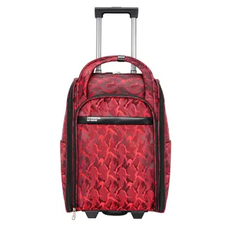 【悅生活】GoTrip微旅行--24吋 雲彩燒燒平開立式拉桿行李袋 酒紅色(拉桿包 行李箱 登機箱)