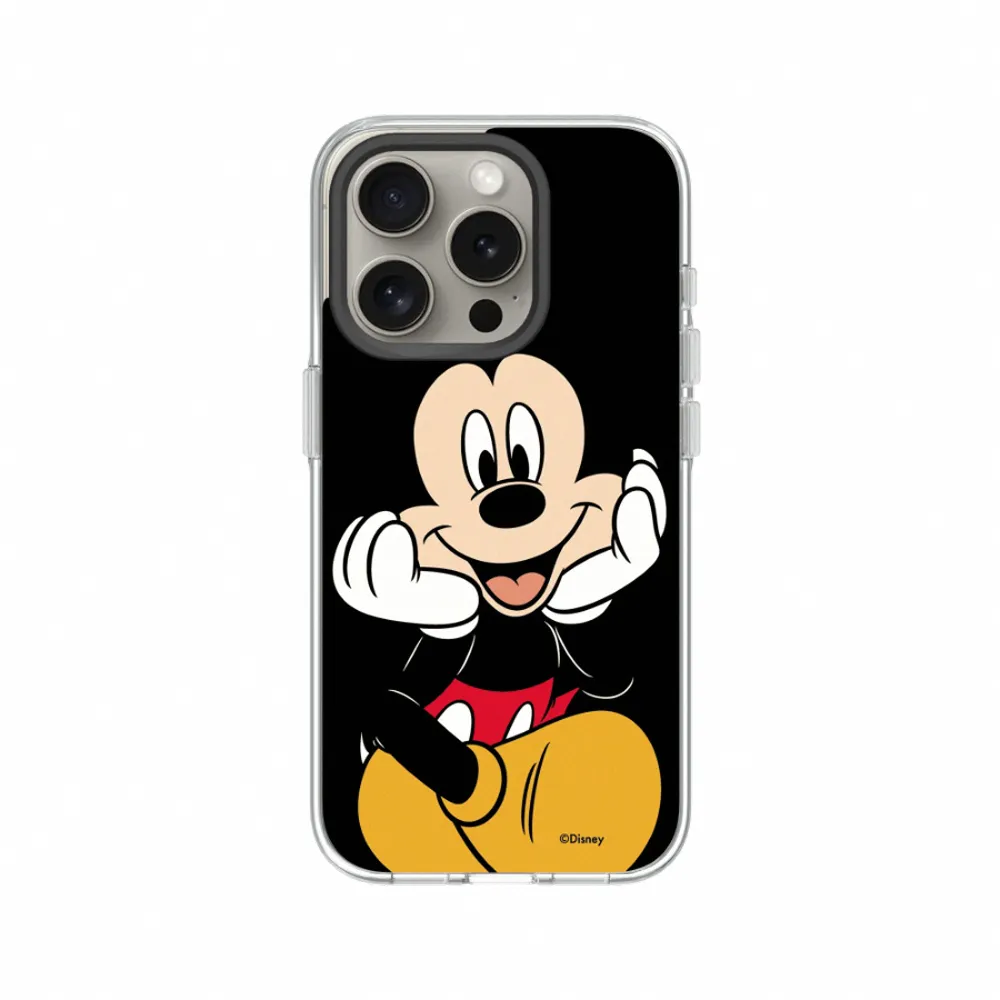 【RHINOSHIELD 犀牛盾】iPhone 15系列 Clear MagSafe兼容 磁吸透明手機殼/米奇-米奇看著你(迪士尼)