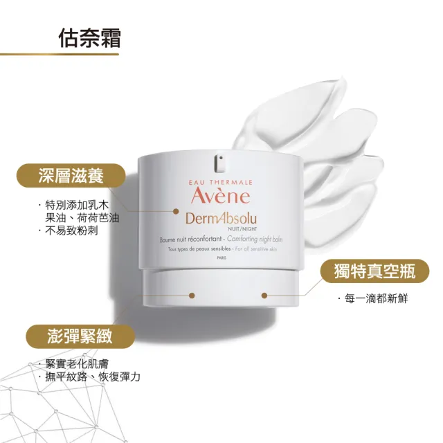 【Avene 雅漾官方直營】極致彈潤抗老晚霜2入組(40+熟齡乾肌推薦)