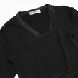 【OUWEY 歐薇】甜美復古排釦外套無袖針織網紗兩件式洋裝(黑色；S-L；3223077009)
