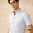 【SST&C 新品９折】灰色條紋標準版短袖襯衫0412402009