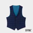 【SST&C 新品９折】米蘭系列海軍藍格紋修身版西裝背心0512309003