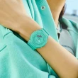 【CASIO 卡西歐】ITZY YEJI同款纖薄精緻數位指針雙顯腕錶 綠松藍 40.2mm(GMA-P2100-2A)