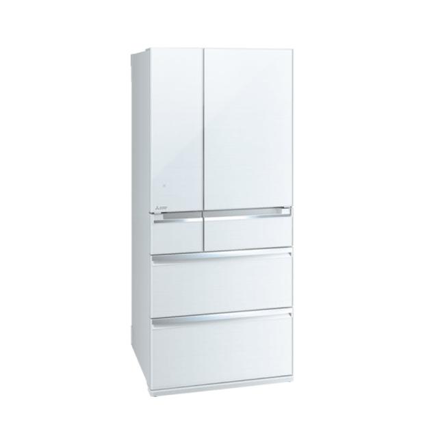 【MITSUBISHI 三菱】705L 日製玻璃鏡面變頻六門冰箱(MR-WX71C-W 水晶白)