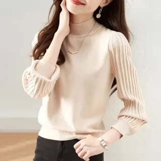 【韓妍玥】保暖百搭休閒長袖毛衣