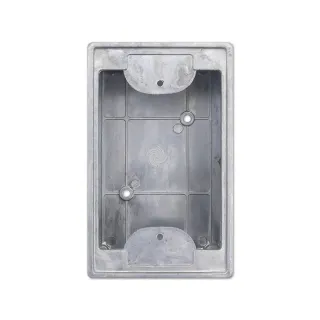 【朝日電工】工業風白鐵組合式雙附接地插座組+1P鋁明盒(插座組+明盒)